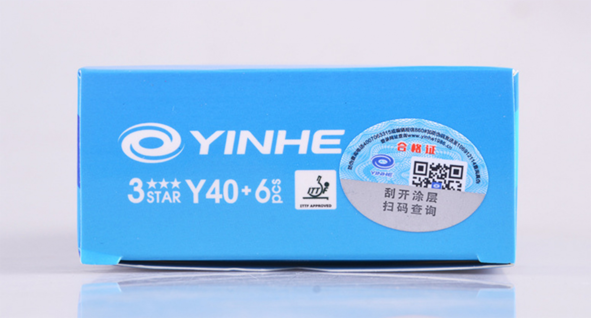 Мячи пластиковые Yinhe(Galaxy) Y40+ 3*** ITTF (белые, 6 штук)